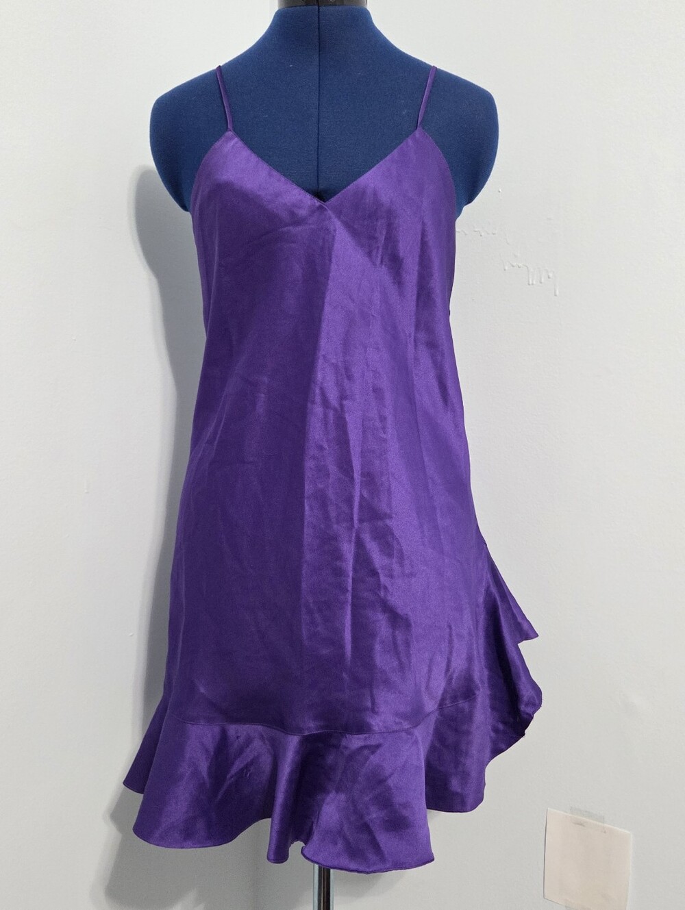 Vintage Purple Ruffle Slip Dress Size S